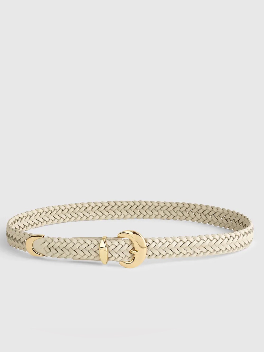 Madewell Lucie Braid Belt - Domed Buckle - Vintage Muslin (White) - XL/XX